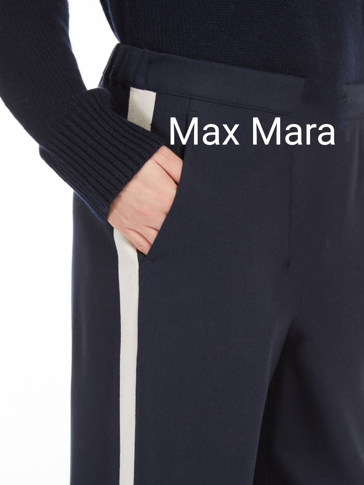 MAX MARA SOFT FLANNEL TROUSERS SANS CORDON