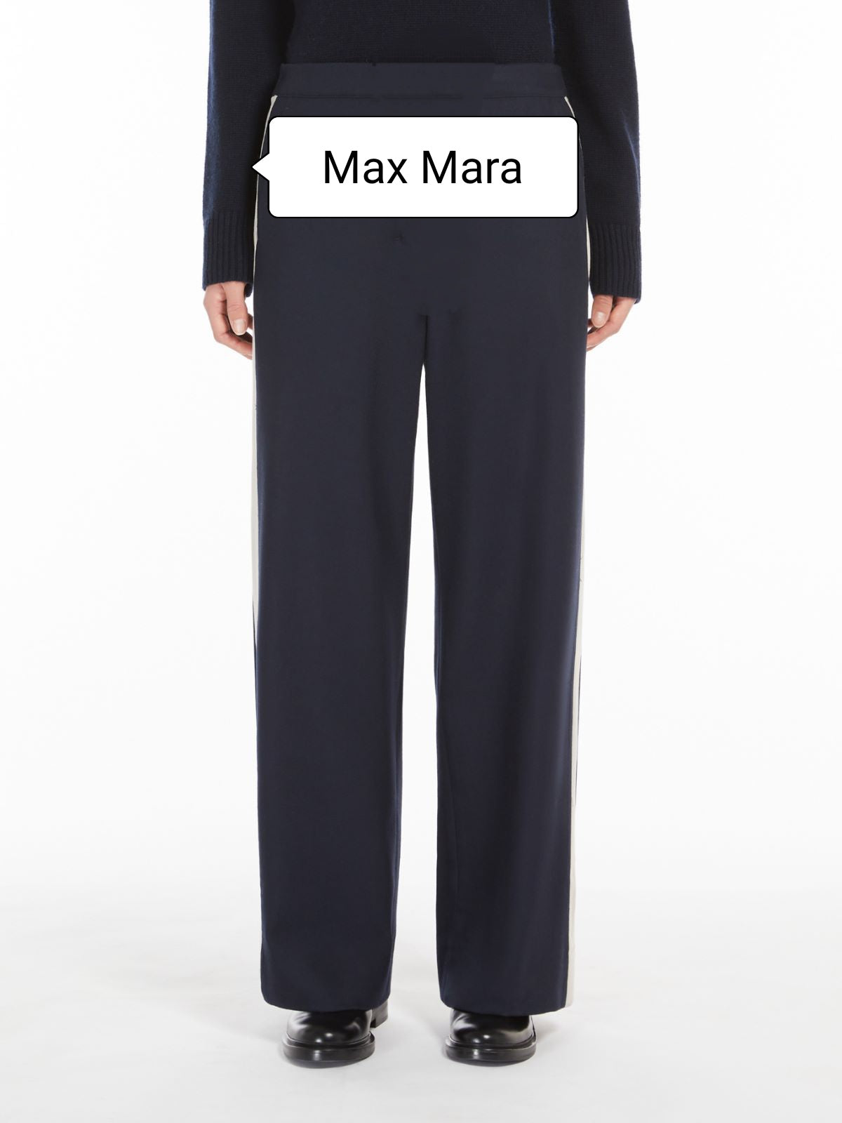 MAX MARA SOFT FLANNEL TROUSERS SANS CORDON