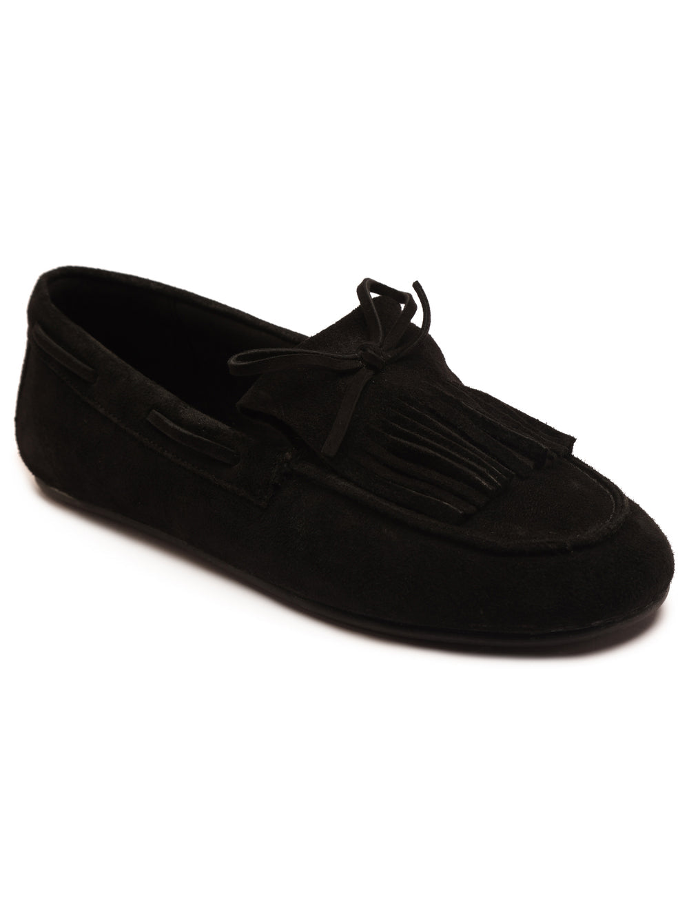 MOCASSINS OFF THE HOOK EN DAIM KENNET À FRANGES