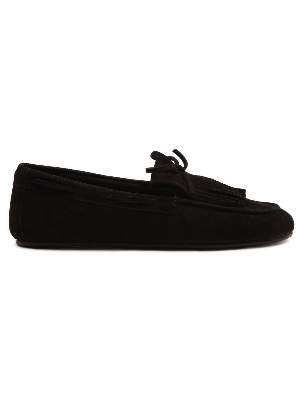 MOCASSINS OFF THE HOOK EN DAIM KENNET À FRANGES