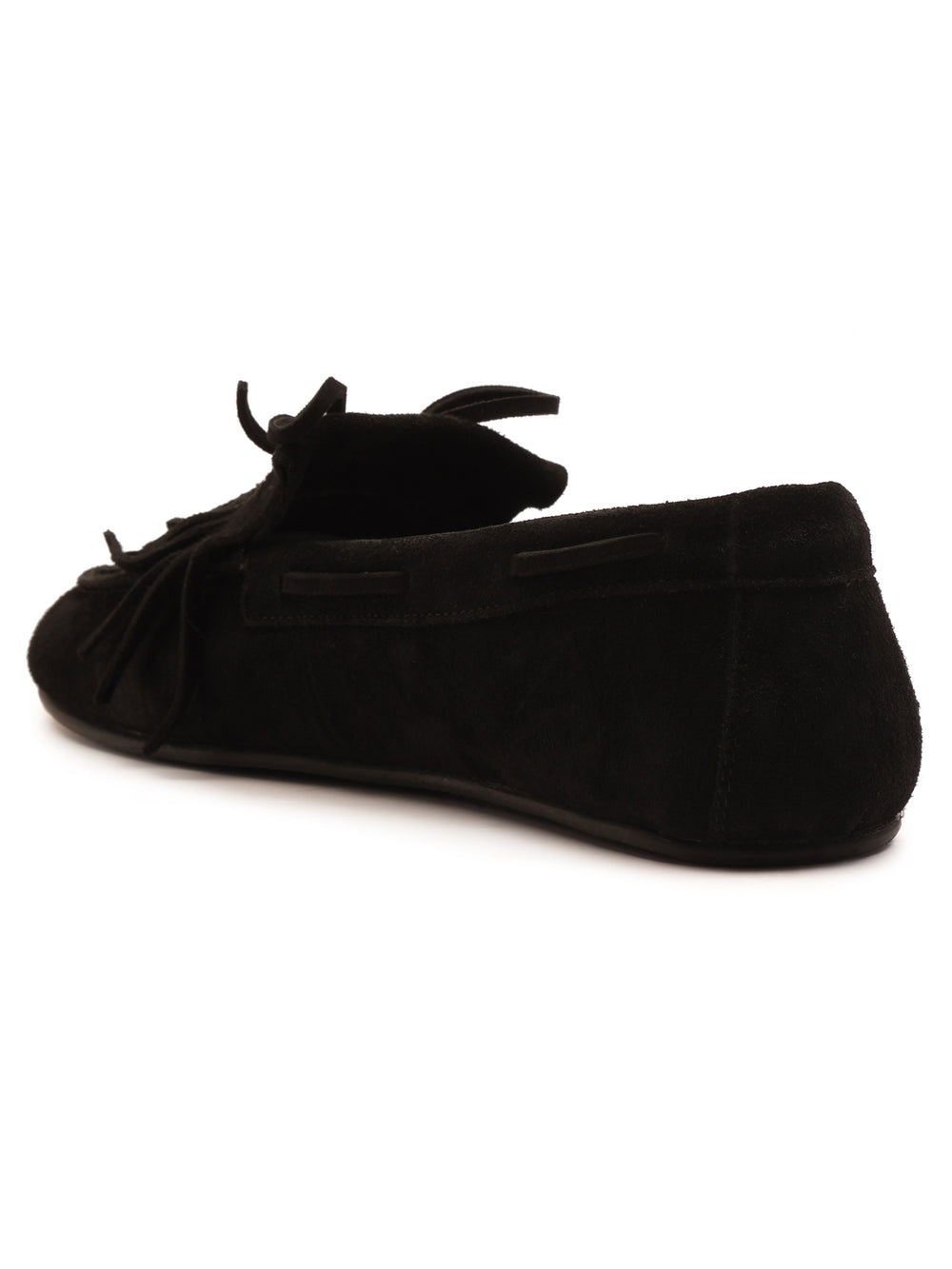 MOCASSINS OFF THE HOOK EN DAIM KENNET À FRANGES