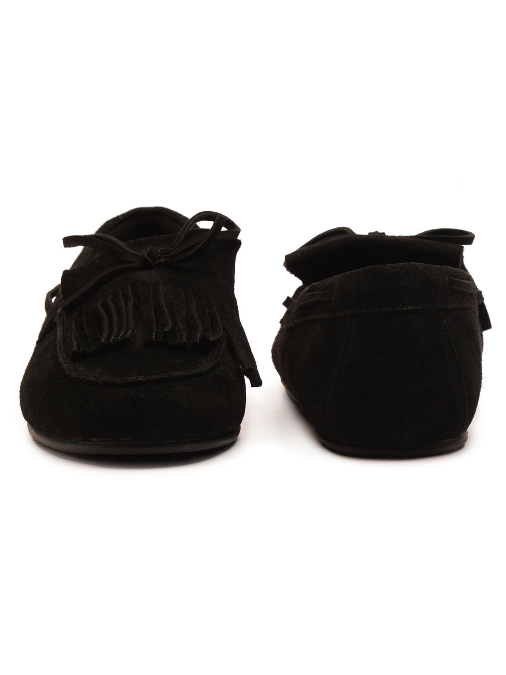 MOCASSINS OFF THE HOOK EN DAIM KENNET À FRANGES