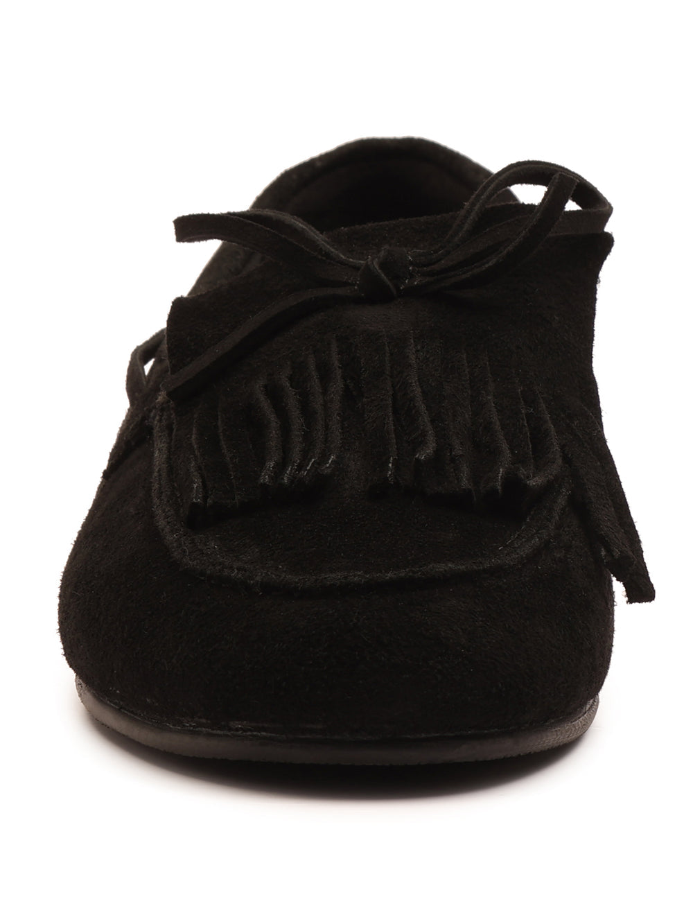 MOCASSINS OFF THE HOOK EN DAIM KENNET À FRANGES