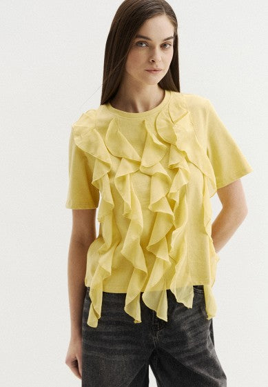 T-SHIRT À VOLANTS
