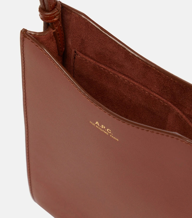 A.P.C. POCHETTE TOUR DE COU EN CUIR LISSE JAMIE