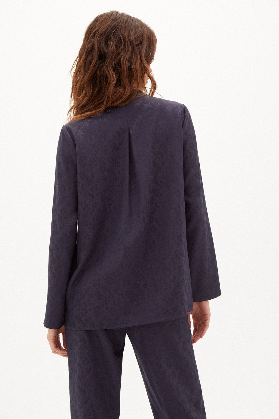 HOSS INTROPIA CORTEFIEL Ensemble Blazer Cruzuda À Double Boutonnage / Pantalon Large Satiné En Jacquard