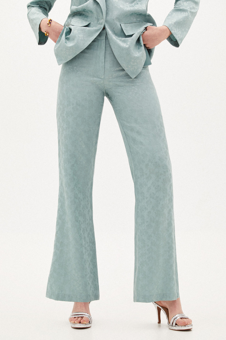 HOSS INTROPIA CORTEFIEL Ensemble Blazer Emma Ajusté / Pantalon Ancho Large Satiné En Jacquard