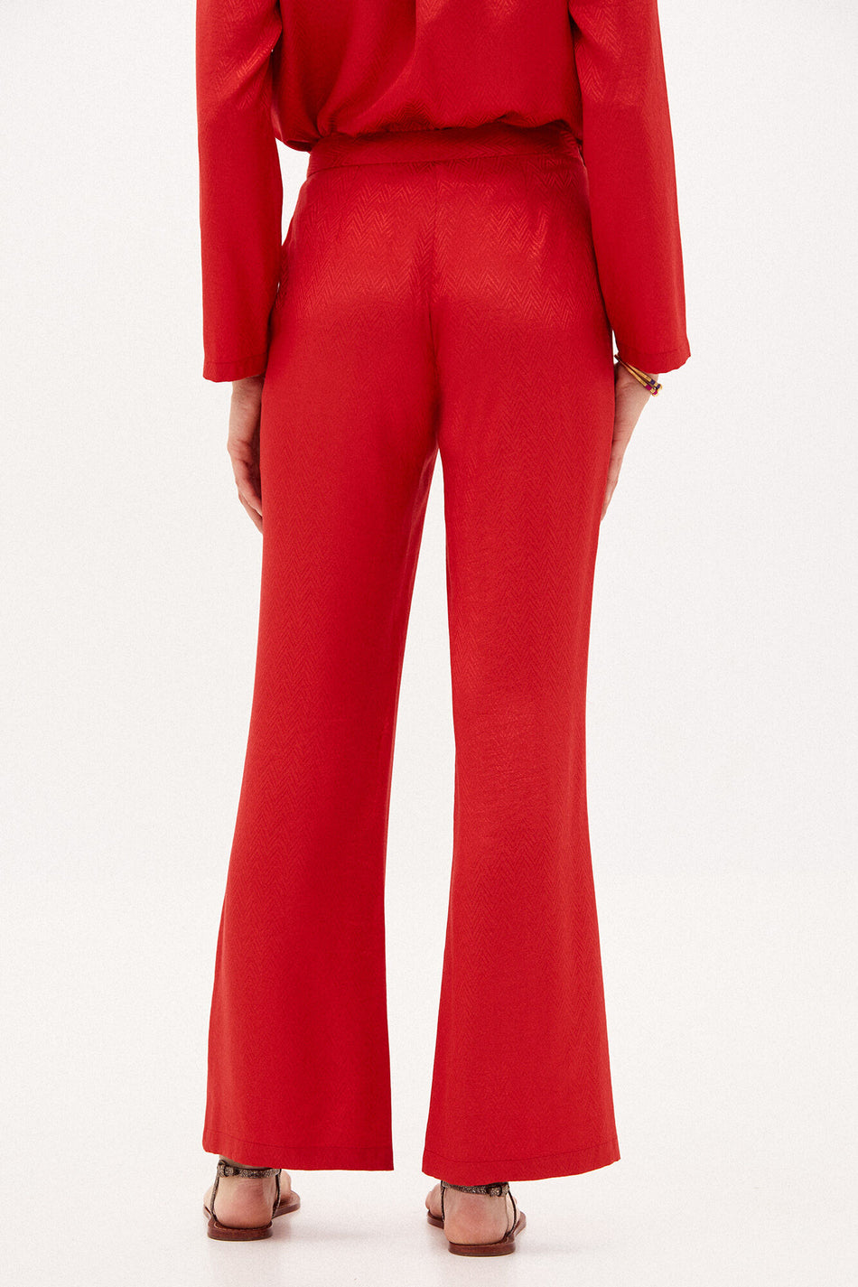 HOSS INTROPIA CORTEFIEL Ensemble Blazer Red À Double Boutonnage / Pantalon Carolina Large Texturé En Satin