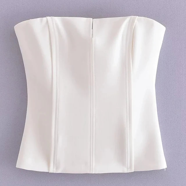 TOP BUSTIER AVEC COUTURES Et OUVERTURE