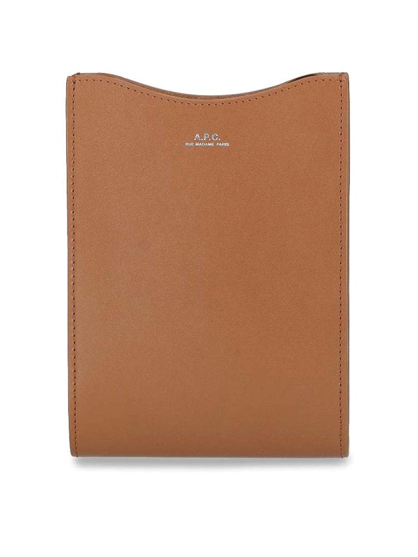 A.P.C. POCHETTE TOUR DE COU EN CUIR LISSE JAMIE