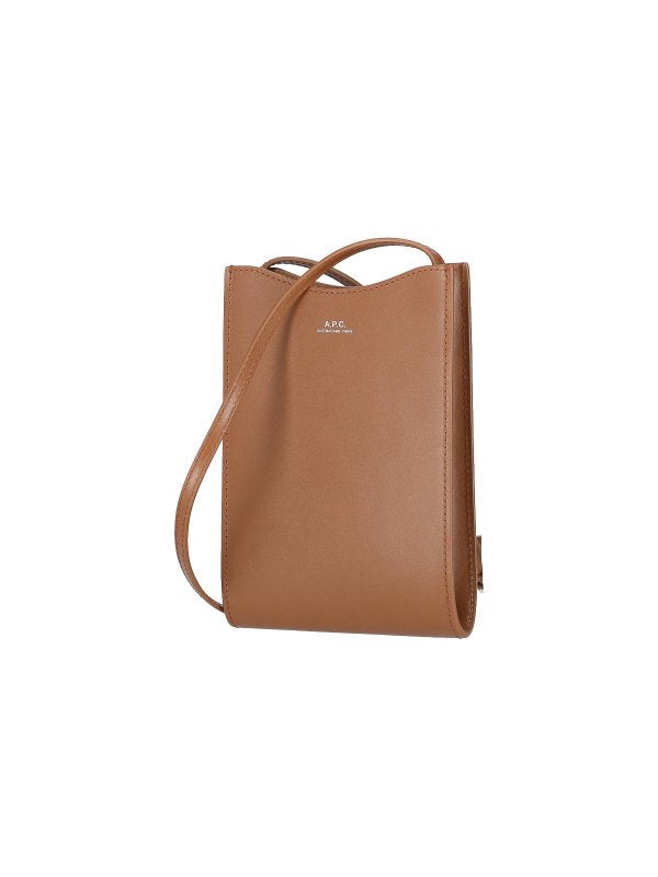 A.P.C. POCHETTE TOUR DE COU EN CUIR LISSE JAMIE