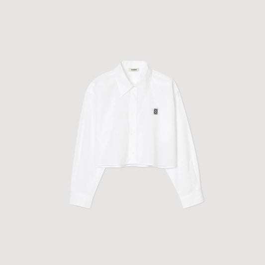 SANDRO CHEMISE COURTE EN POPELINE