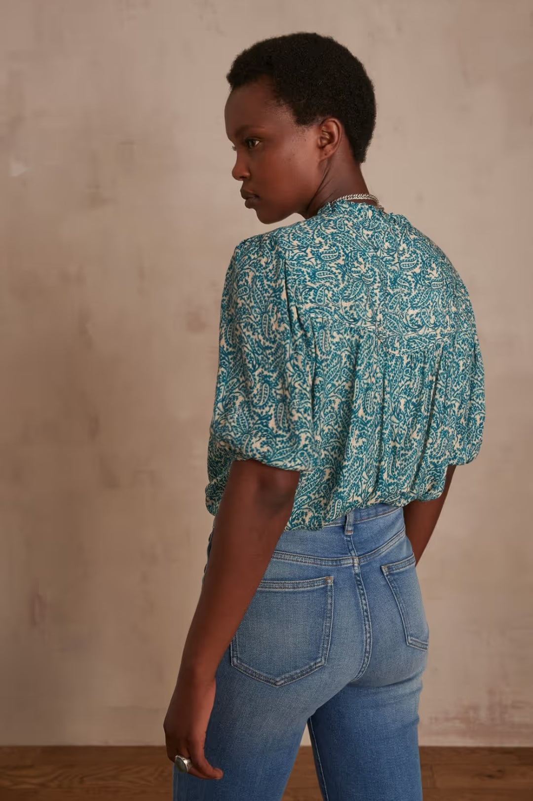 MAISON 123 BLOUSE BLUE