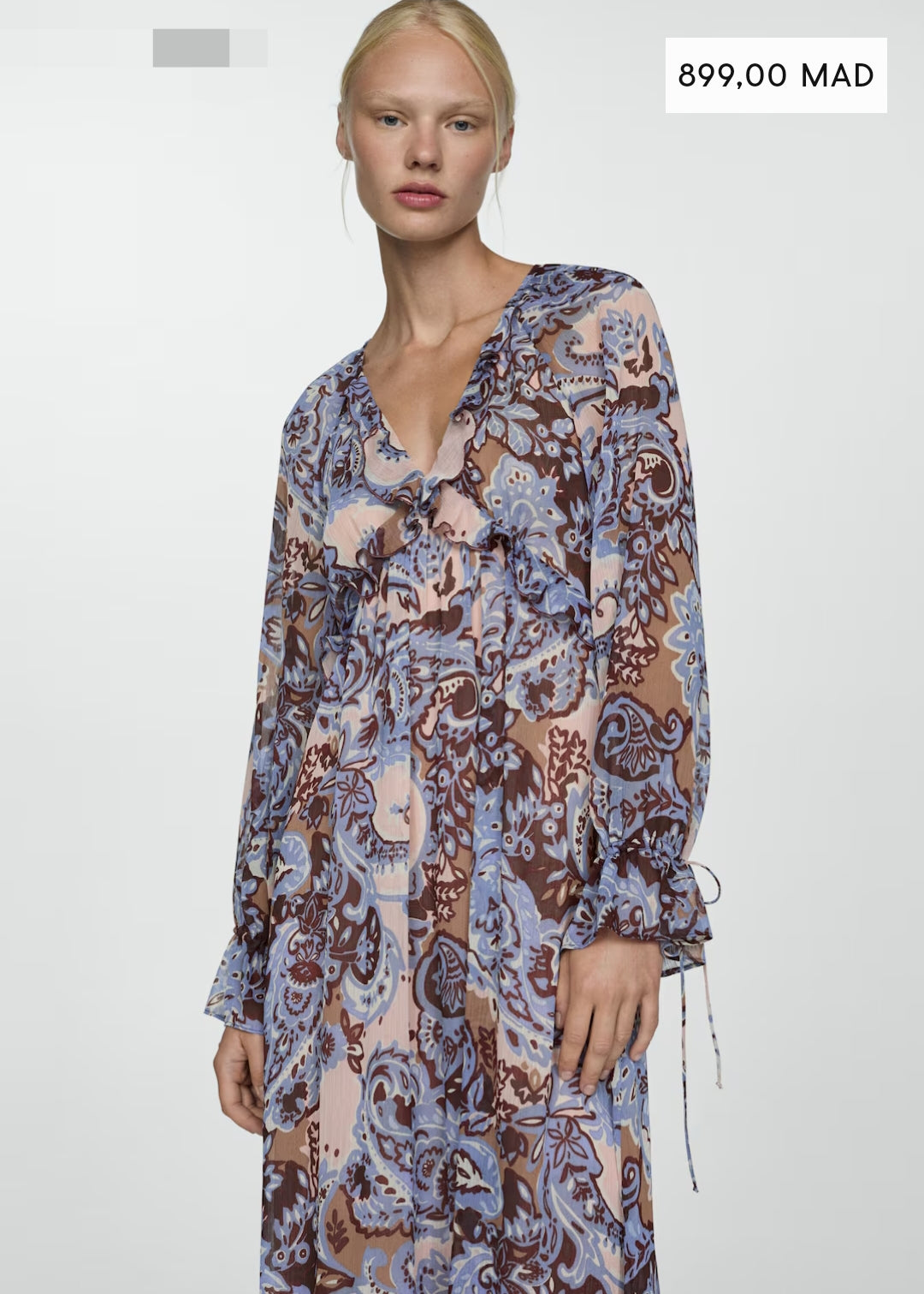 ROBE PAISLEY VOLANTS