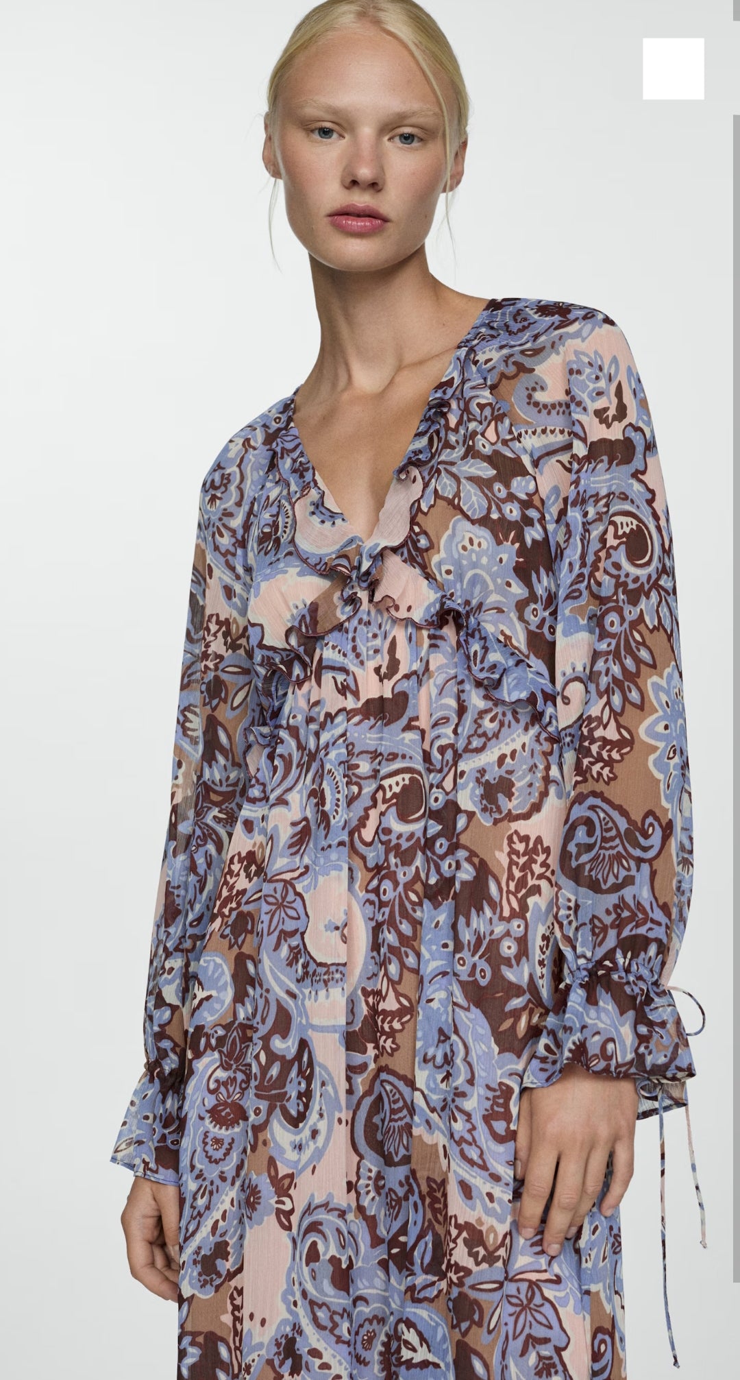 ROBE PAISLEY VOLANTS