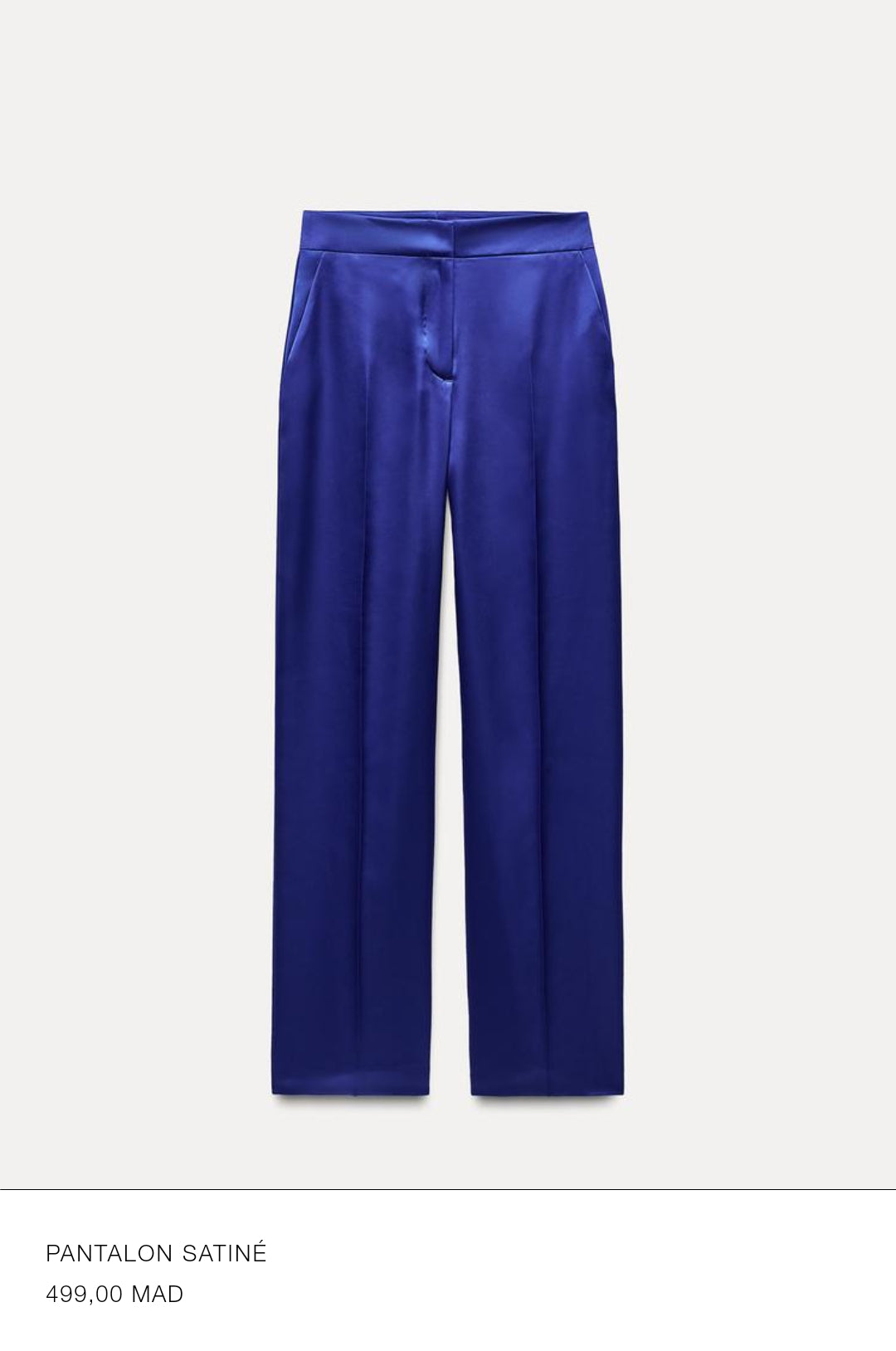 PANTALON SATINÉ COBALT