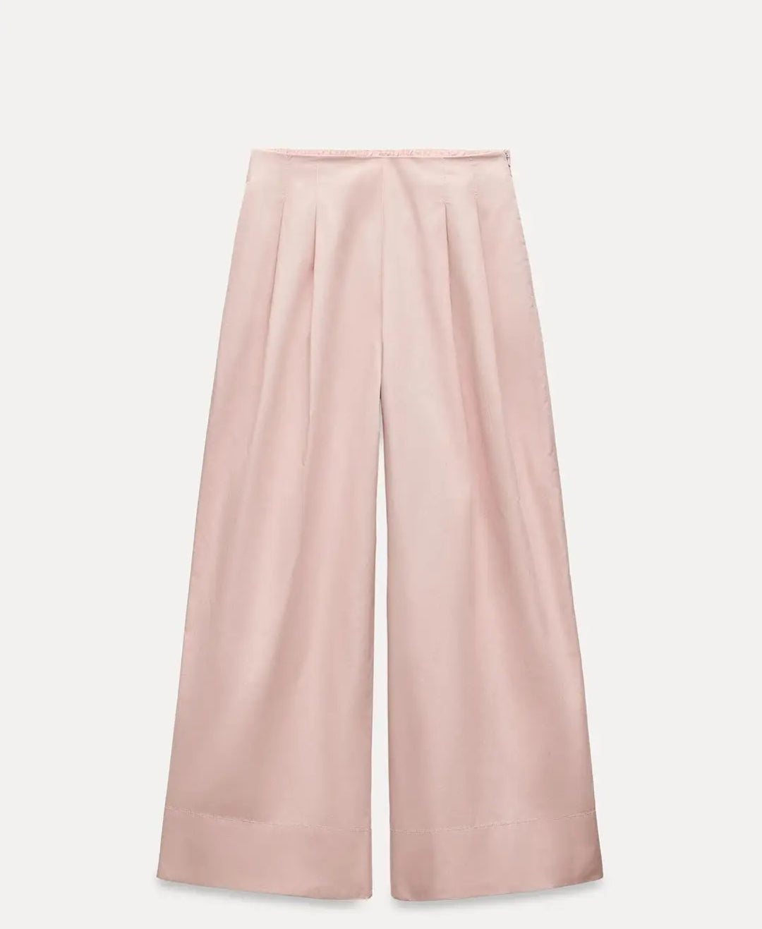 PANTALON LARGE ROSE POUDRÉ