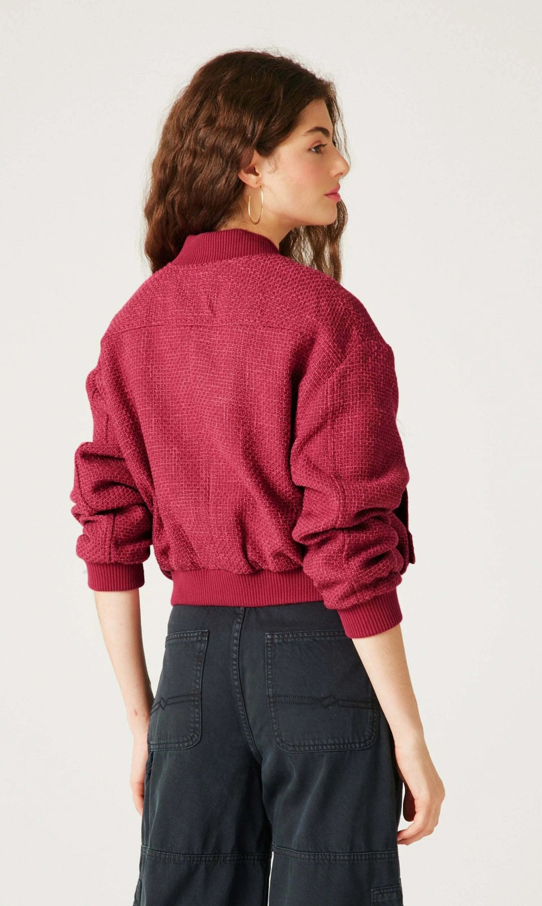 BLOUSON À ZIP RASPBERRY RED PROMOD