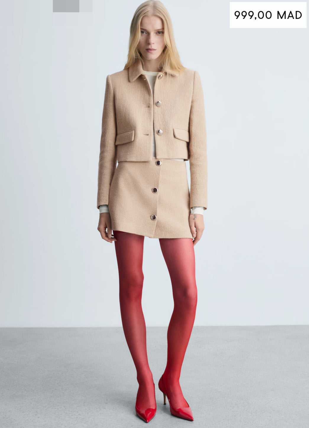 VESTE CROP BOUTONS MANGO