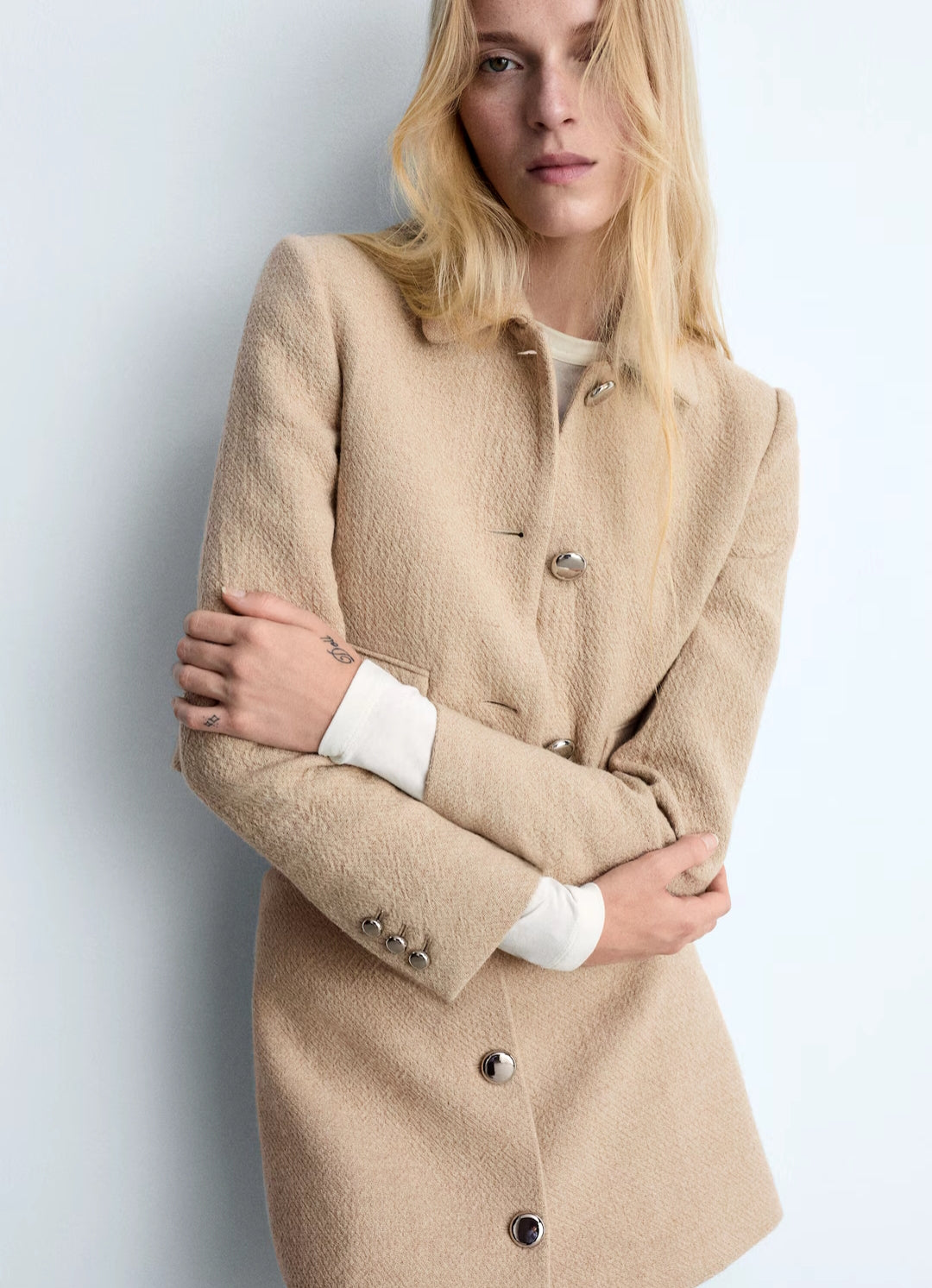 VESTE CROP BOUTONS MANGO