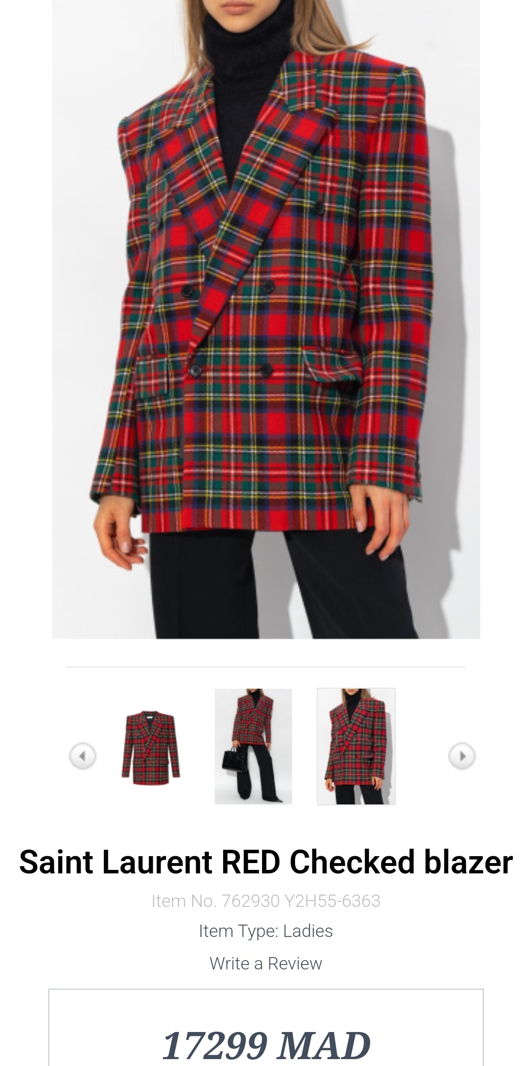 VESTE À CARREAUX TARTAN SFERA