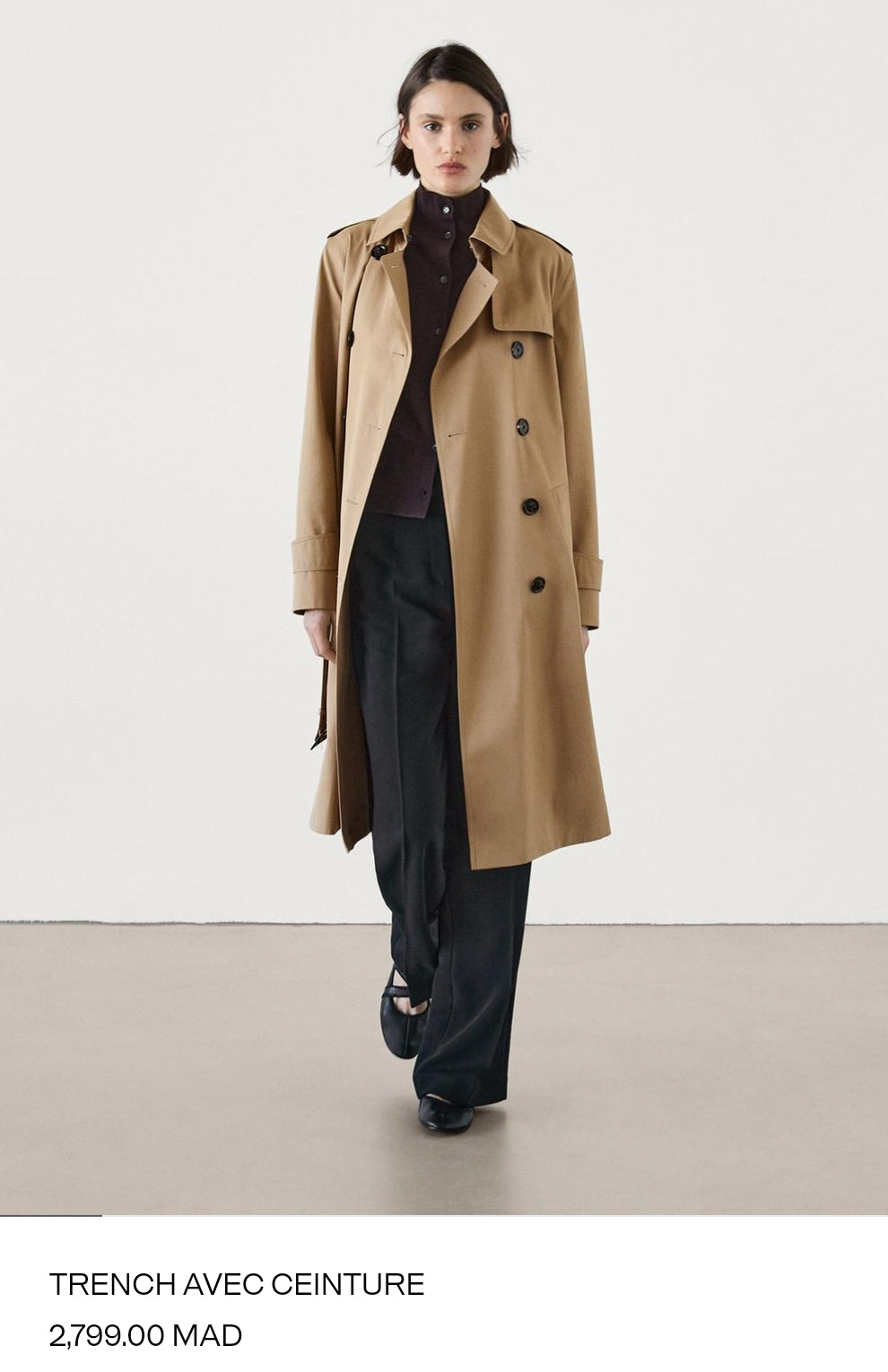 TRENCH AVEC CEINTURE MASSIMO DUTTI