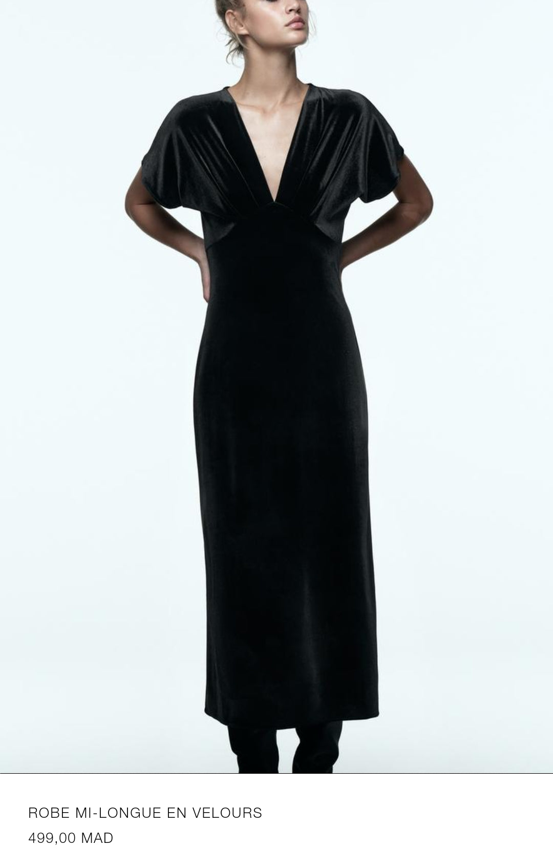 ROBE MI-LONGUE EN VELOURS