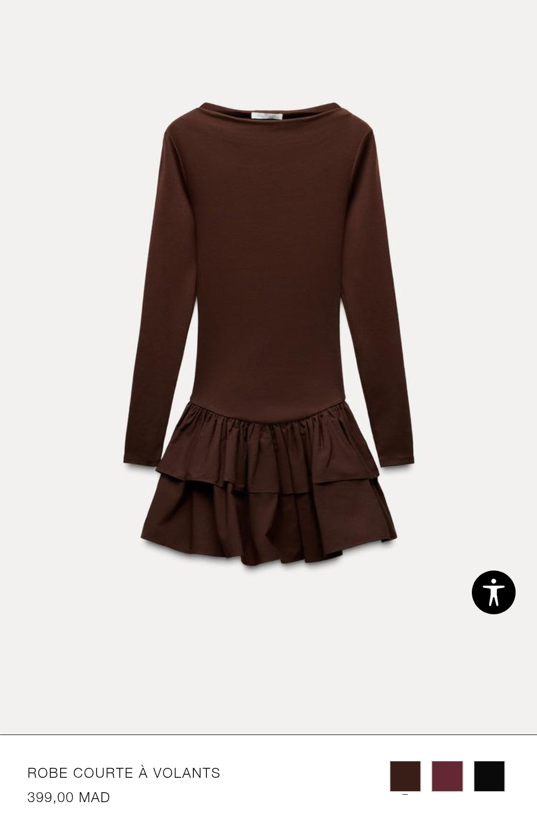 ROBE COURTE À VOLANTS