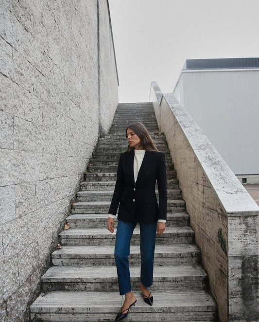 BLAZER AJUSTÉ AVEC ÉPAULETTES