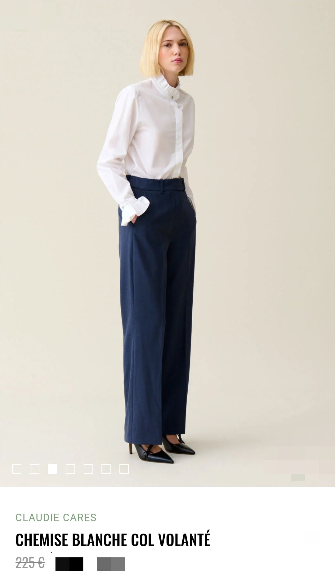 CLAUDIE PIERLOT CHEMISE BLANCHE COL VOLANTÉ