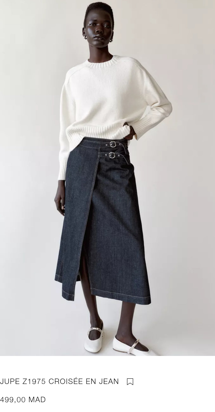 JUPE Z1975 CROISÉE EN JEAN