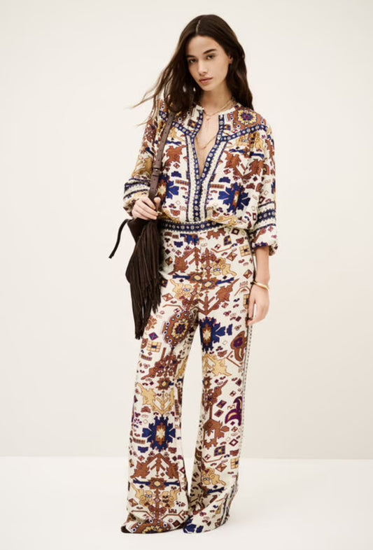 ba&sh VLYDE PANTALON DROIT IMPRIMÉ