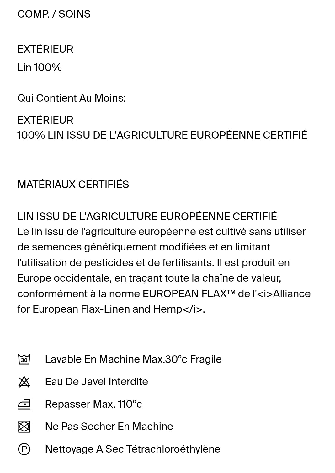 CHEMISIER MANCHES LONGUES 100 % LIN