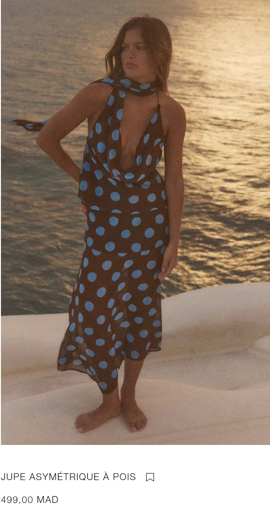 JUPE ASYMÉTRIQUE À POIS