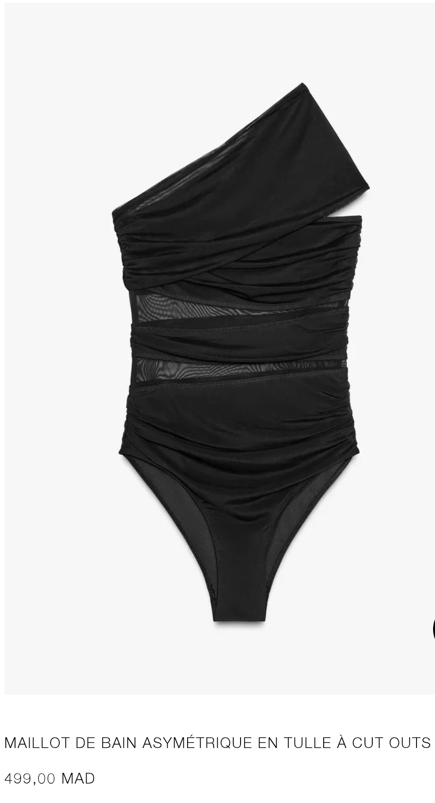 MAILLOT DE BAIN ASYMÉTRIQUE EN TULLE À CUT OUTS