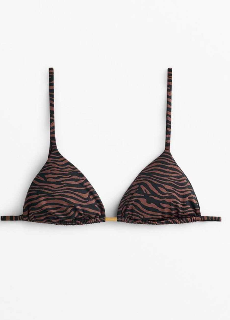 OYSHO HAUT TRIANGLE | MEDIUM-COVERAGE JACQUARD TIE BIKINI BRIEFS