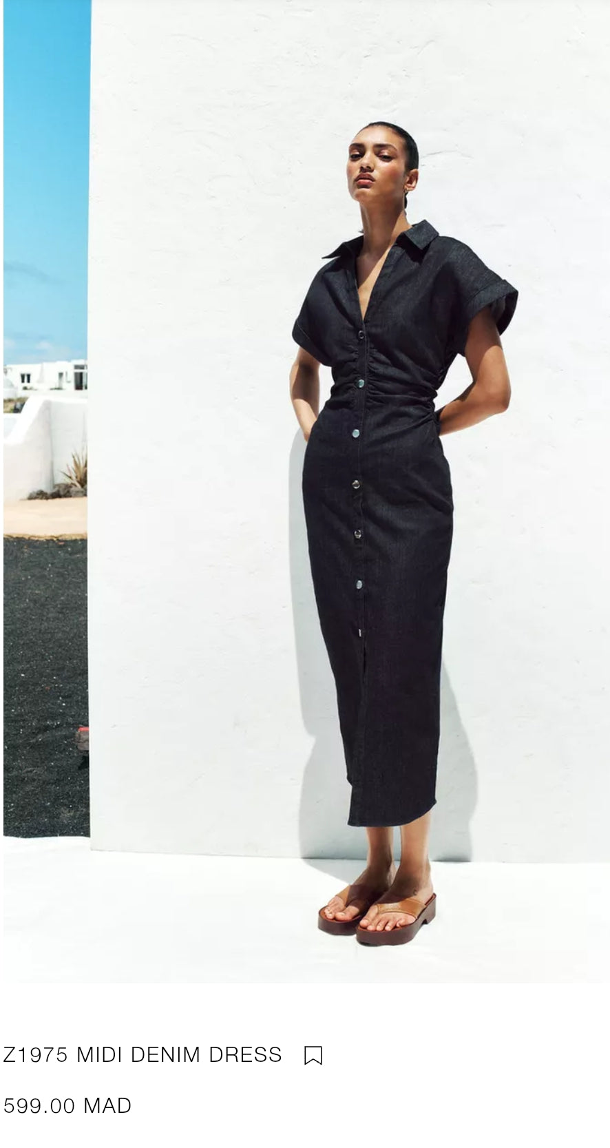 ROBE Z1975 MI-LONGUE EN JEAN
