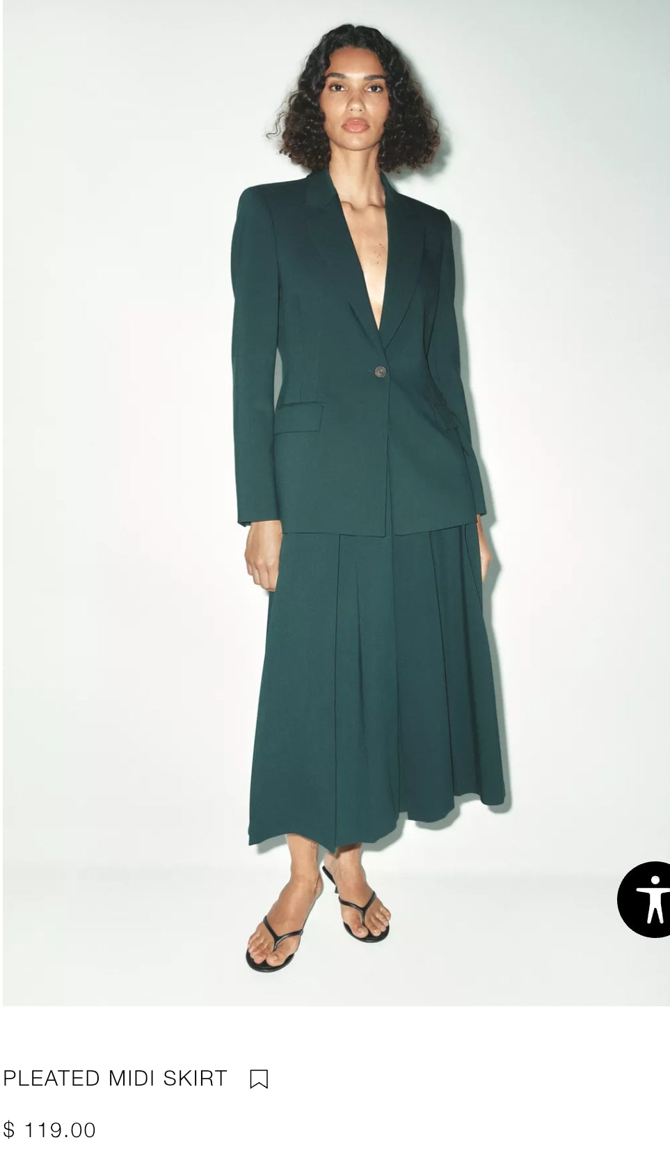 PLEATED MIDI SKIRT