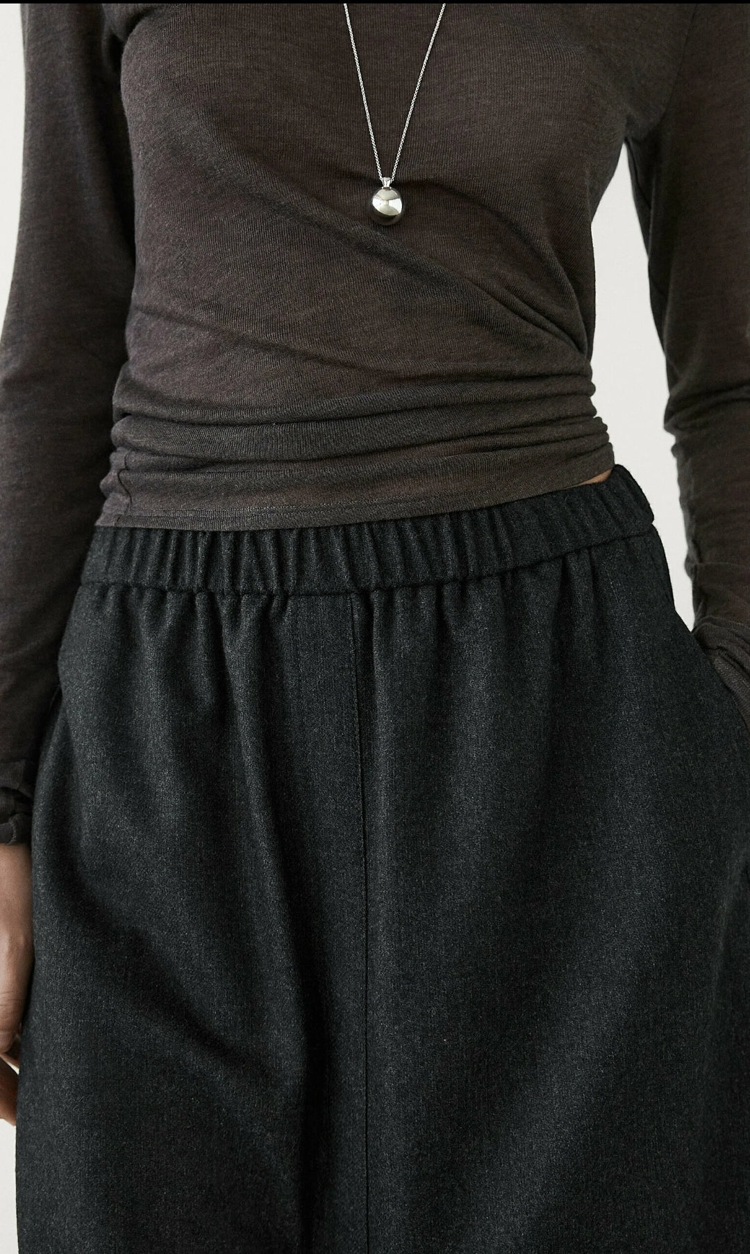JUPE MIDI EN FLANELLE