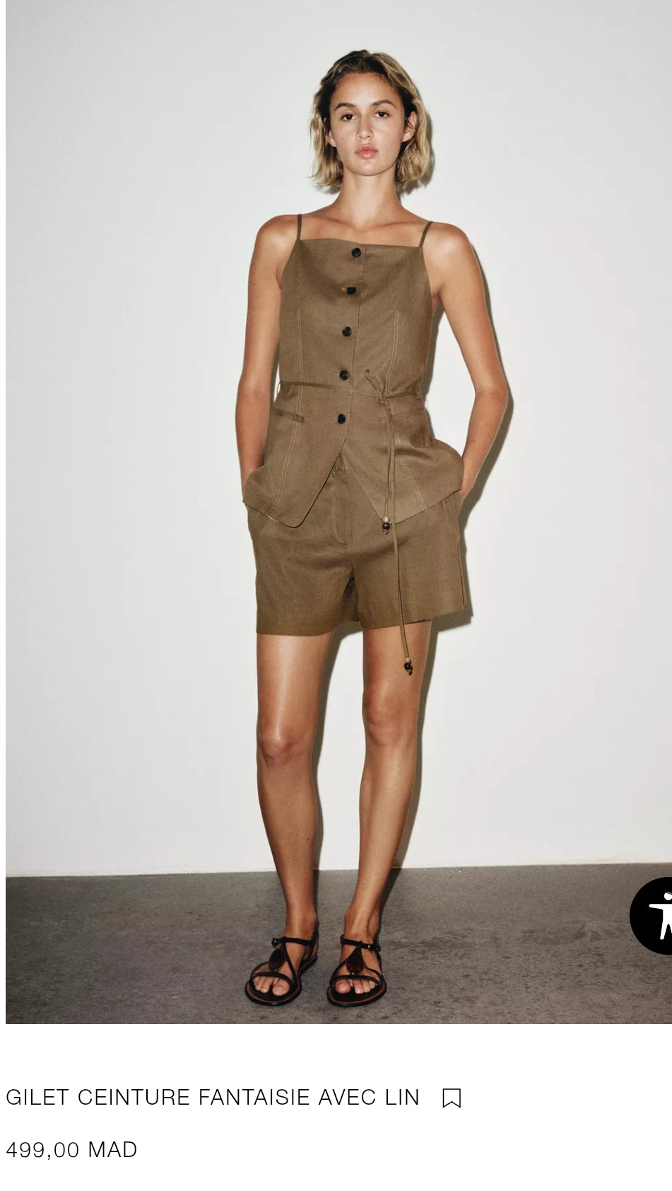 GILET CEINTURE FANTAISIE AVEC LIN