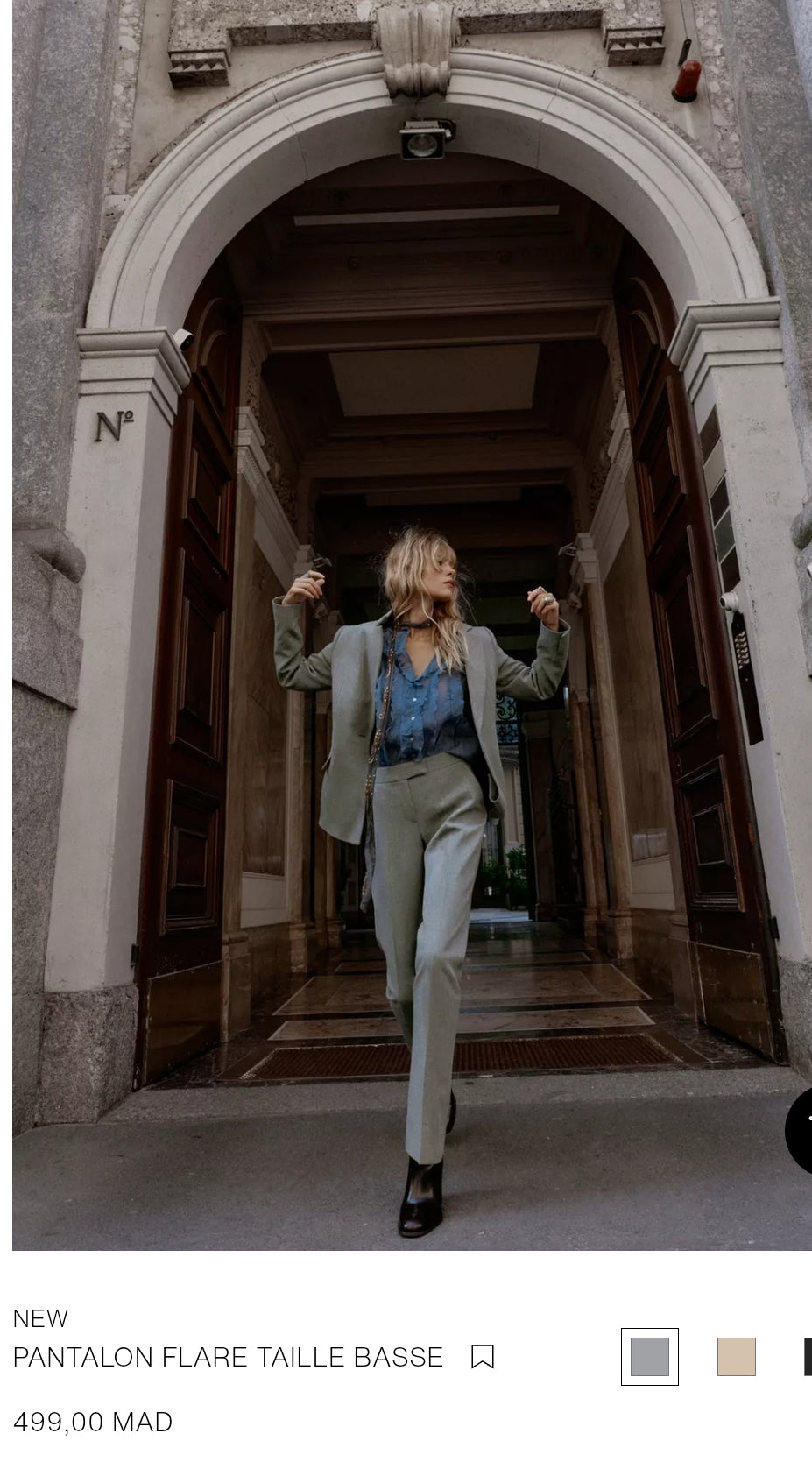 PANTALON FLARE TAILLE BASSE