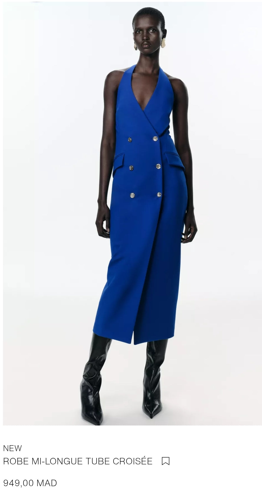 ROBE MI-LONGUE TUBE CROISÉE