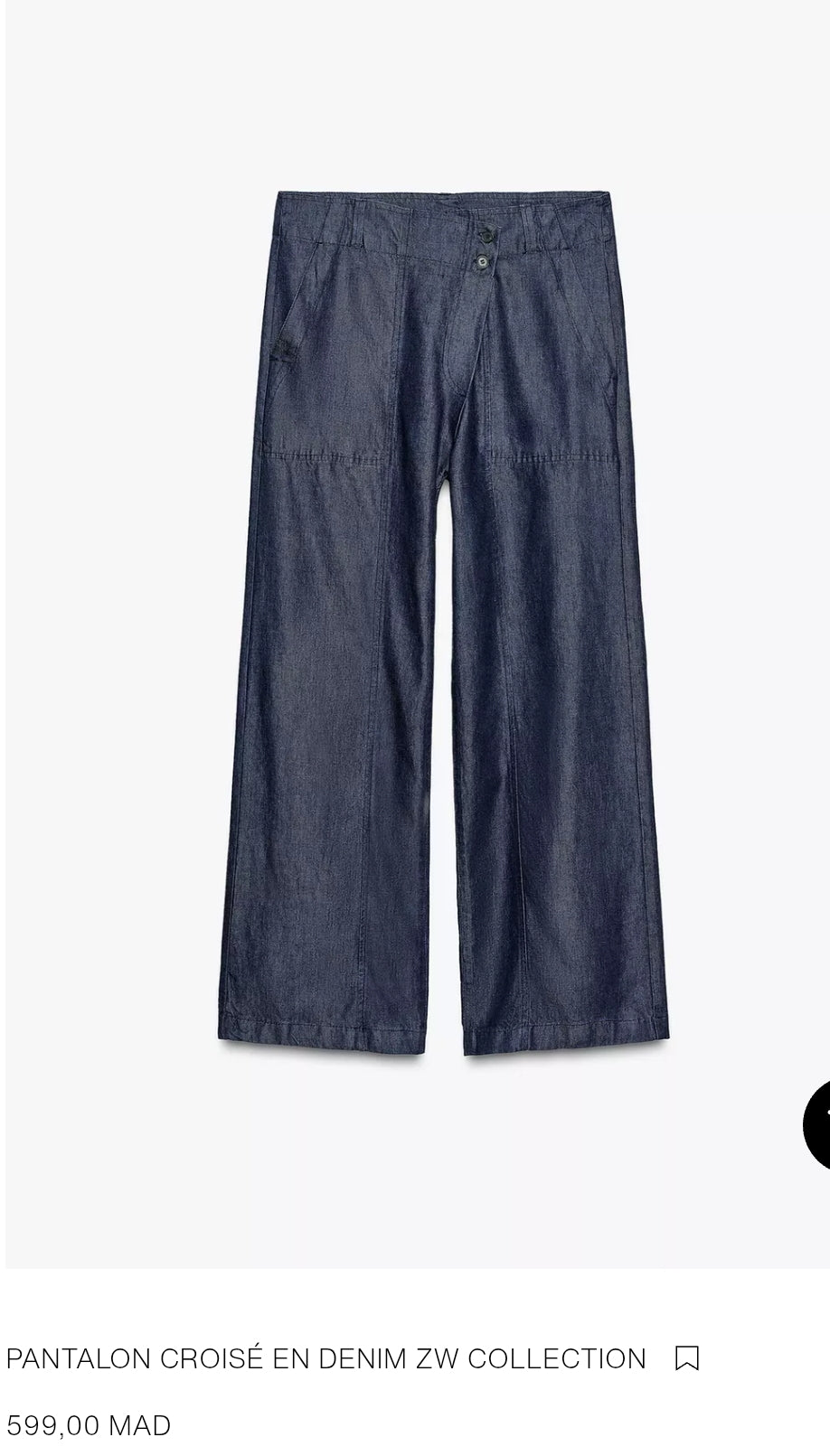 PANTALON CROISÉ EN DENIM ZW COLLECTION
