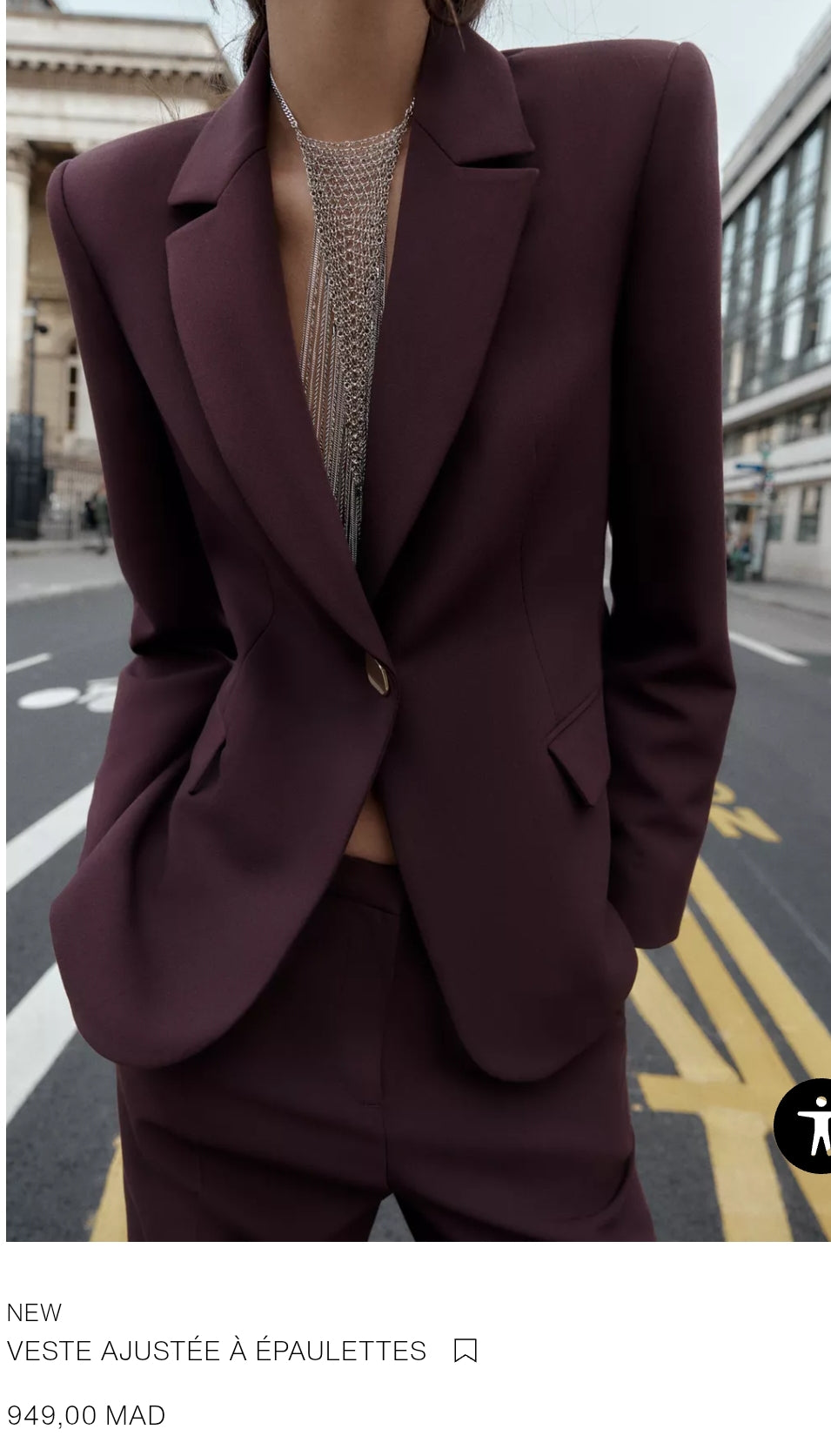 VESTE AJUSTÉE À ÉPAULETTES