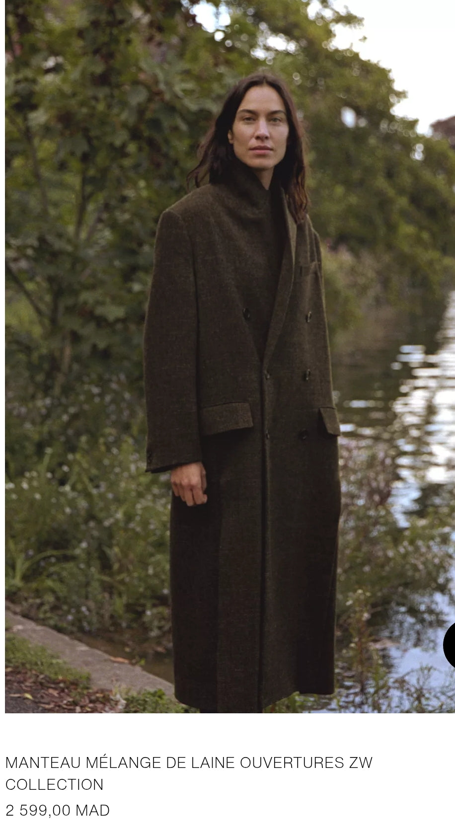MANTEAU MÉLANGE DE LAINE OUVERTURES ZW COLLECTION