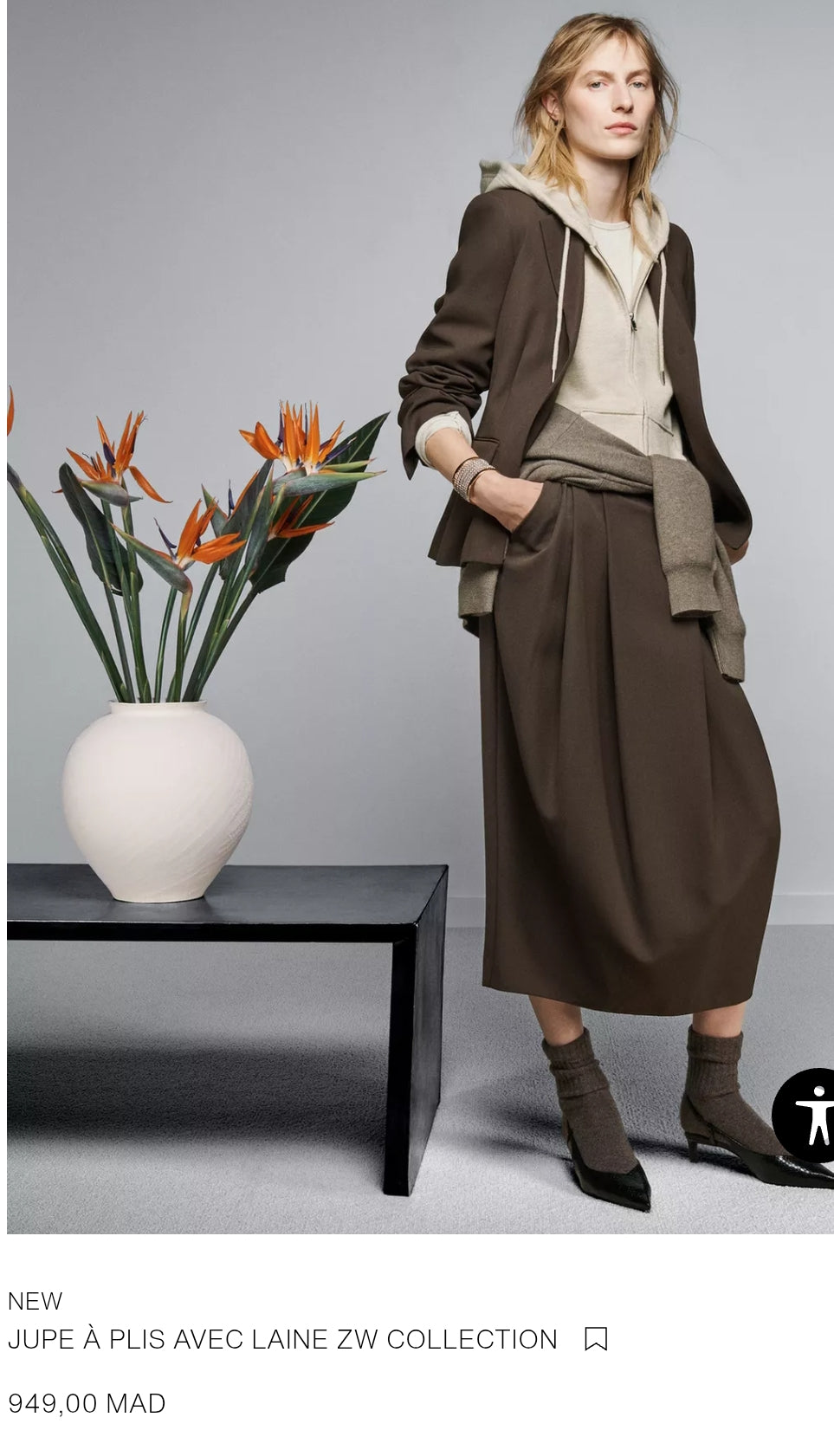 JUPE À PLIS AVEC LAINE ZW COLLECTION