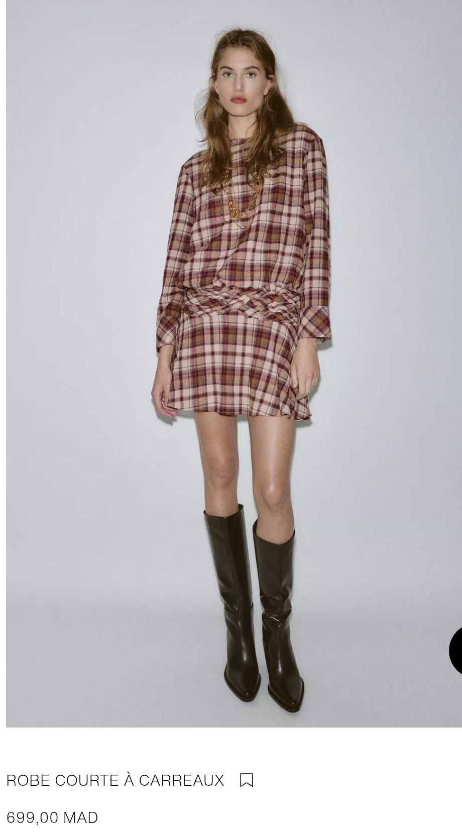 ROBE COURTE À CARREAUX