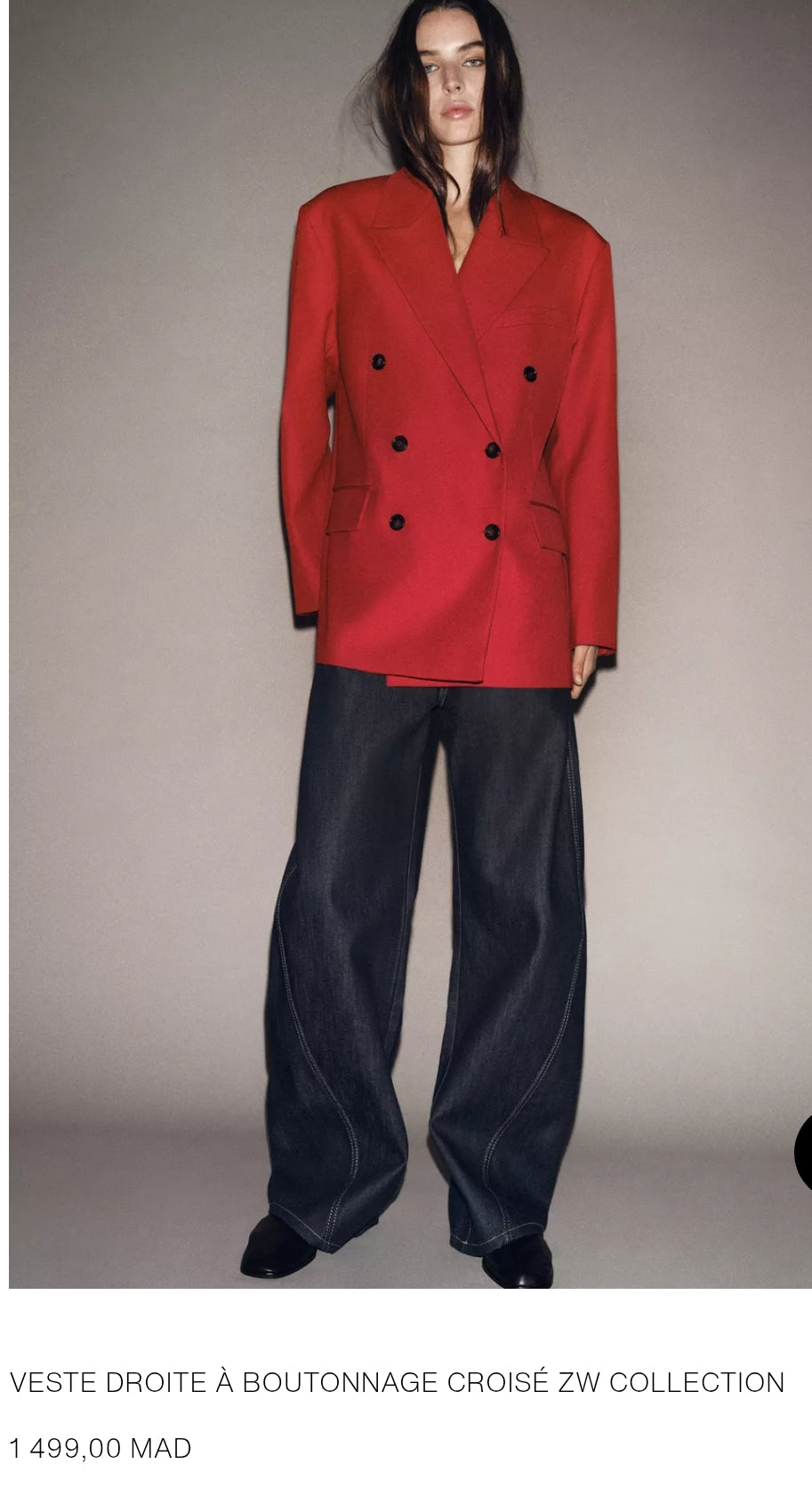 VESTE DROITE À BOUTONNAGE CROISÉ ZW COLLECTION