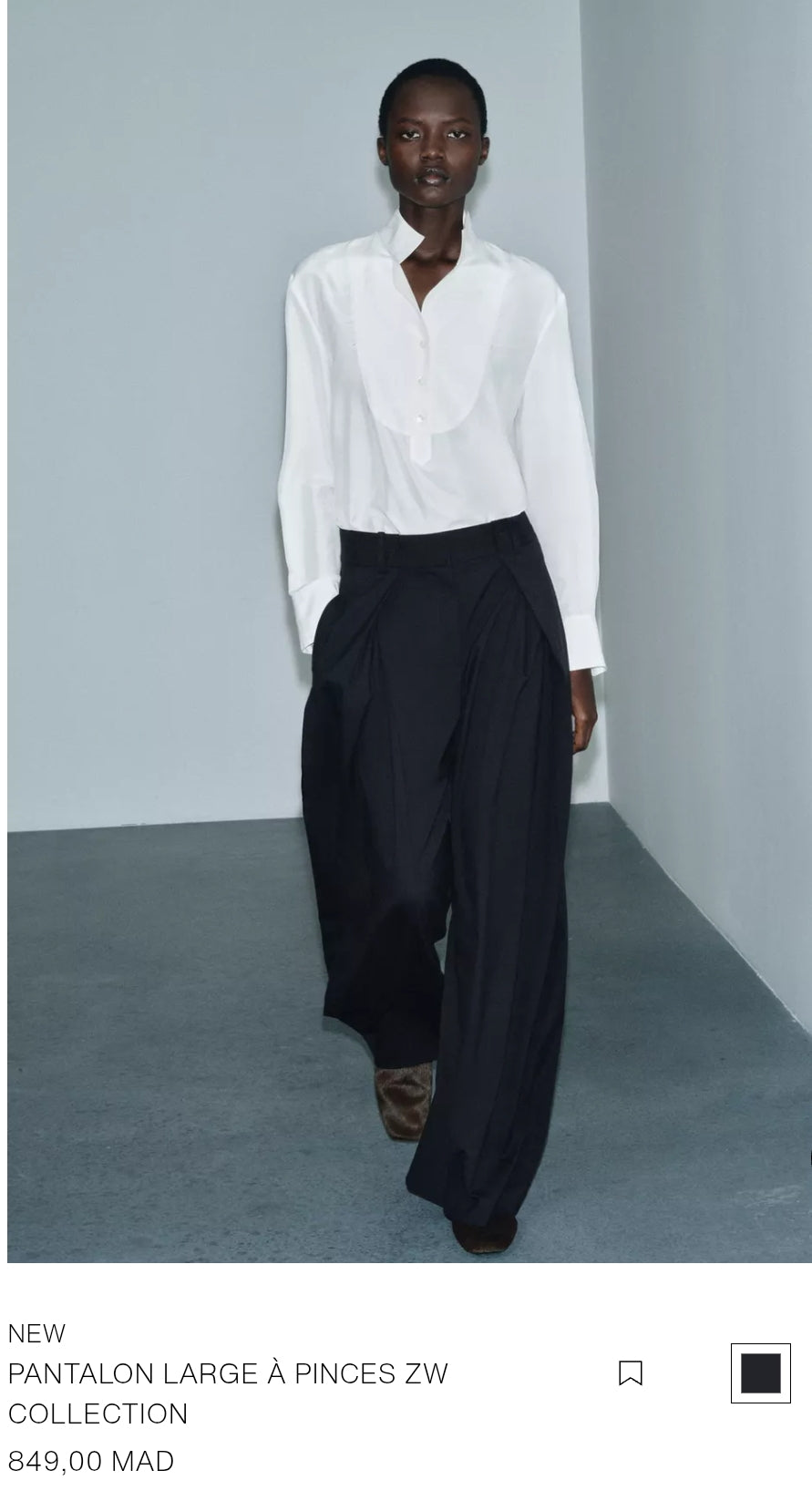 PANTALON LARGE À PINCES ZW COLLECTION