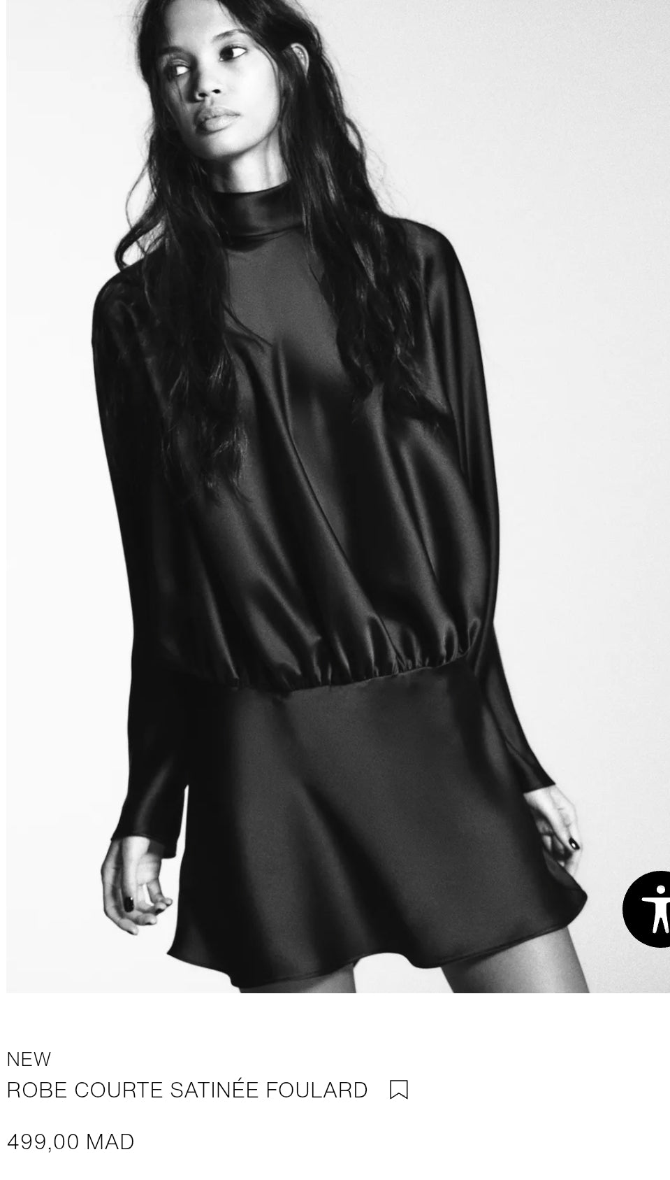 ROBE COURTE SATINÉE FOULARD